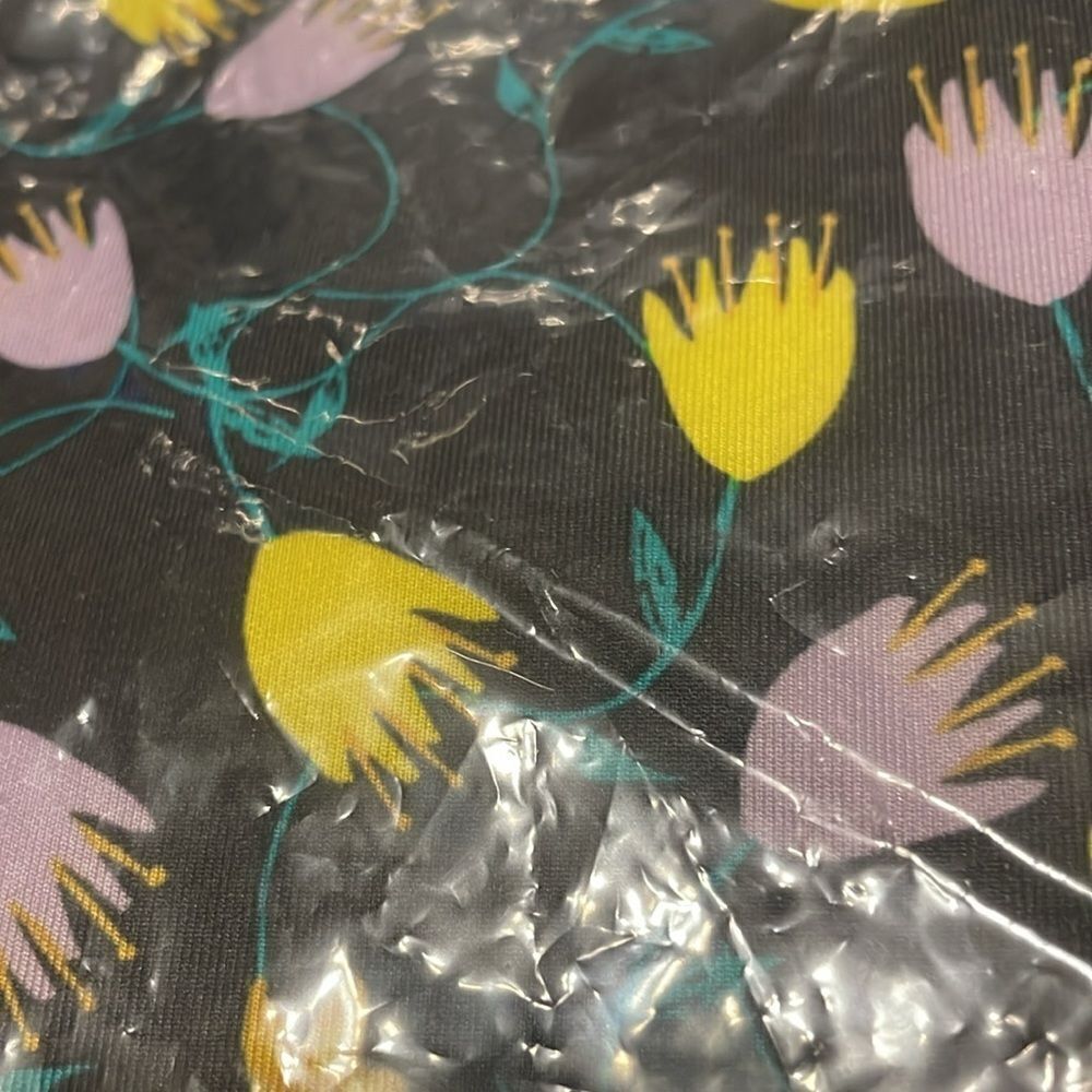NWT Adidas AOP stretchy tulip print black racing stripes swim suit Medium M - Picture 7 of 14
